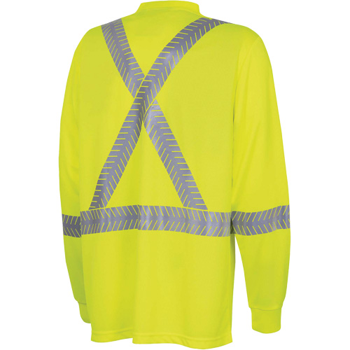 6905A Chandail de s&eacute;curit&eacute; &agrave; manches longues ultra respirant et ultra frais, T-petit, Jaune lime haute visibilit&eacute; Haskins Industrial Inc.