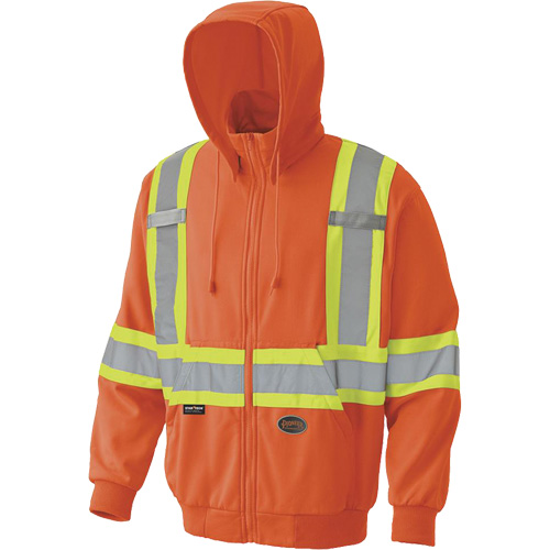 6940 Zip Style Hoodie, Small, High Visibility Orange Haskins Industrial Inc.