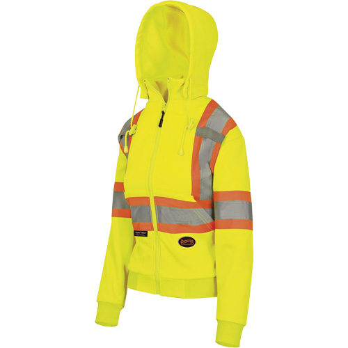 6925W Women's Zip Style Hoodie, X-Small, High Visibility Yellow Haskins Industrial Inc.