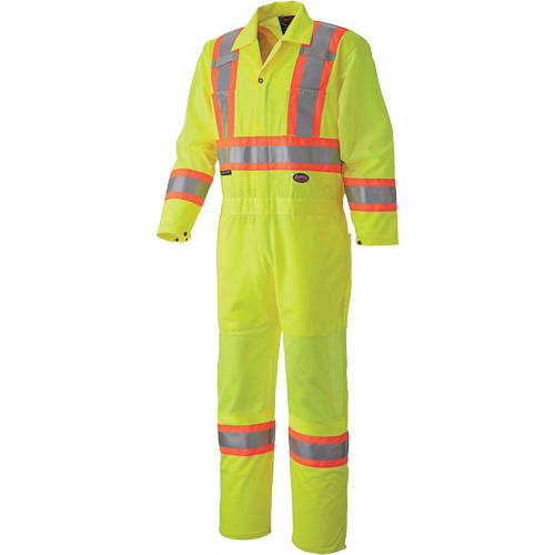 5999A Traffic Safety Coveralls, X-Small, High Visibility Lime-Yellow Haskins Industrial Inc.