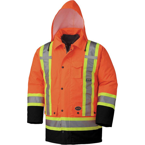 5020BB Manteau de s&eacute;curit&eacute; 7 en 1 imperm&eacute;able, Orange haute visibilit&eacute;, 2T-Grand Haskins Industrial Inc.