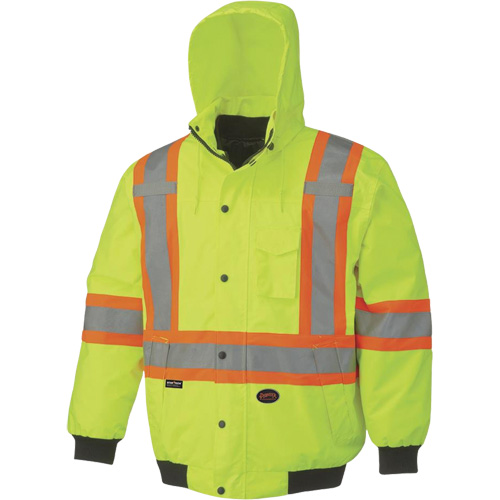 5023 Veste aviateur imperm&eacute;able 7 en 1, Polyester, Jaune lime haute visibilit&eacute;, Petit Haskins Industrial Inc.