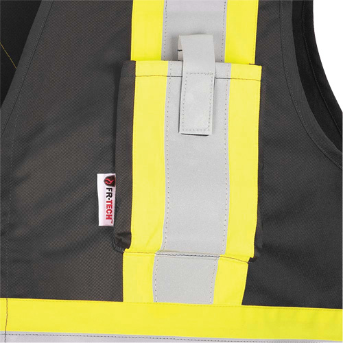 7729 FR-Tech&reg; Flame-Resistant Arc Safety Vest, Small, Black, 10 cal/cm² Haskins Industrial Inc.