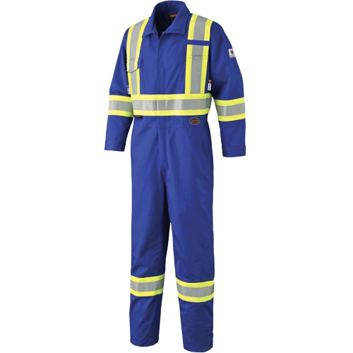 7706 Combinaison ignifuge FR-Tech avec fermetures &agrave; glissi&egrave;re aux jambes, Taille 36, Bleu royal, 9,7 cal/cm² Haskins Industrial Inc.