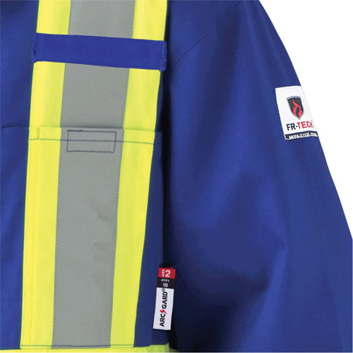 7706T FR-Tech&reg; Flame-Resistant Coverall with Leg Zippers, Size 40 (Tall), Royal Blue, 9.7 cal/cm² Haskins Industrial Inc.