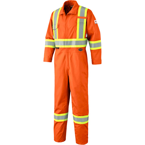 7705T FR-Tech&reg; Flame-Resistant Coverall with Leg Zippers, Size 40 (Tall), High Visibility Orange, 9.7 cal/cm² Haskins Industrial Inc.