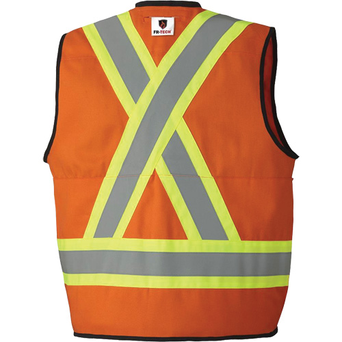 7732 FR-Tech&reg; Flame-Resistant Arc Surveyor's Vest, Small, High Visibility Orange, 9.7 cal/cm² Haskins Industrial Inc.