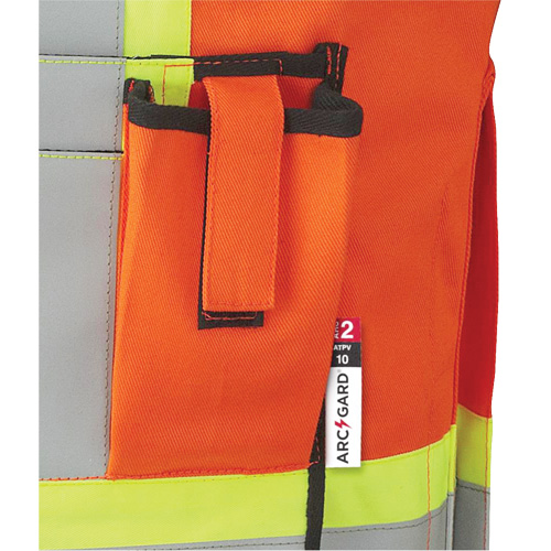 7732 FR-Tech&reg; Flame-Resistant Arc Surveyor's Vest, Small, High Visibility Orange, 9.7 cal/cm² Haskins Industrial Inc.