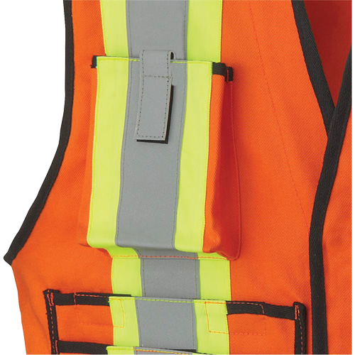 7732 FR-Tech&reg; Flame-Resistant Arc Surveyor's Vest, Small, High Visibility Orange, 9.7 cal/cm² Haskins Industrial Inc.