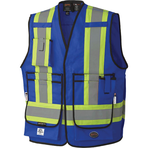 7733 FR-Tech&reg; Flame-Resistant Arc Surveyor's Vest, Small, Royal Blue, 9.7 cal/cm² Haskins Industrial Inc.