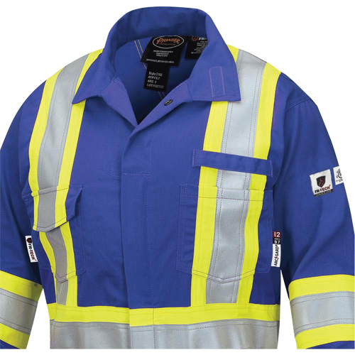 7704W FR-Tech&reg; Women's FR/Arc-Rated Coveralls, Size X-Small, Royal Blue, 10 cal/cm² Haskins Industrial Inc.