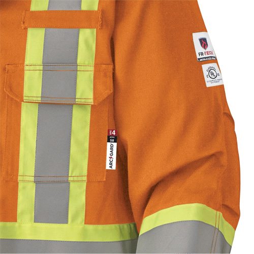 5533 Manteau de s&eacute;curit&eacute; ignifuge, Petit, Orange haute visibilit&eacute;, 58 cal/cm² Haskins Industrial Inc.