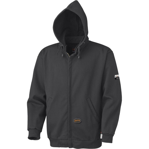 337 Flame-Resistant Zip Style Hoodie, Men's, X-Small, Black, 22 cal/cm² Haskins Industrial Inc.