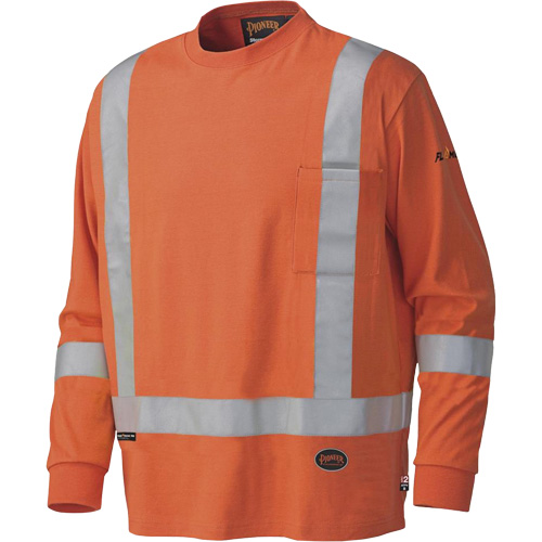 339SFA Chemise de s&eacute;curit&eacute; &agrave; manches longues ignifuge, Petit, Orange haute visibilit&eacute; Haskins Industrial Inc.
