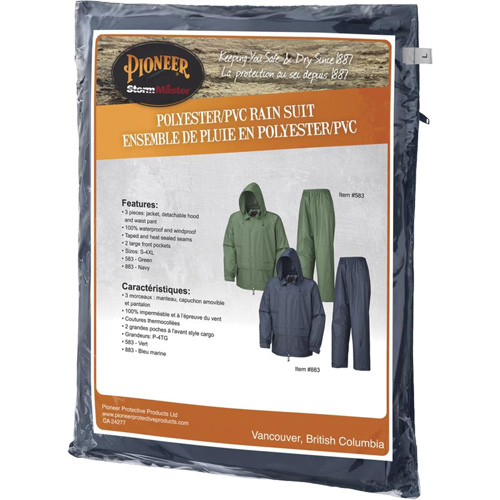583 V&ecirc;tements imperm&eacute;ables, Polyester/PVC, Petit, Vert Haskins Industrial Inc.
