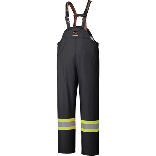 5895BK Flame-Resistant Waterproof Stretch Bib Pants, X-Small, Black Haskins Industrial Inc.
