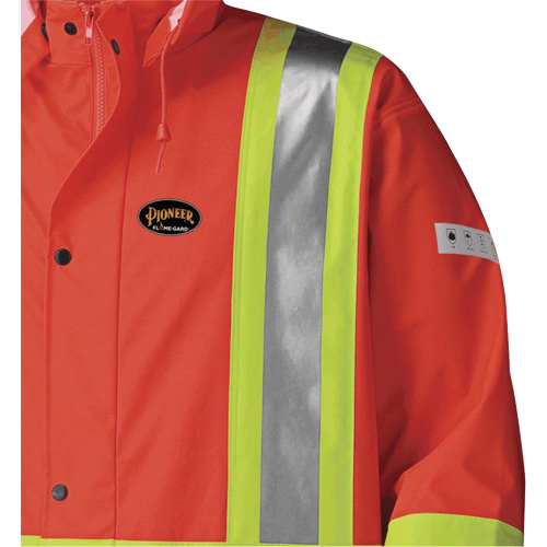 5896 Manteau long imperm&eacute;able et ignifuge, Petit, Orange haute visibilit&eacute; Haskins Industrial Inc.