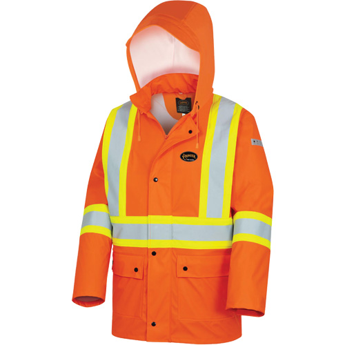 5892PKT High-Visibility FR Waterproof Safety Jacket, X-Small, High Visibility Orange Haskins Industrial Inc.