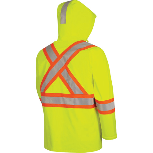 5881 Manteau de pluie ignifuge et protection contre les &eacute;clats d'arc &eacute;lectrique, T-petit, Jaune haute visibilit&eacute;, 10 cal/cm² Haskins Industrial Inc.