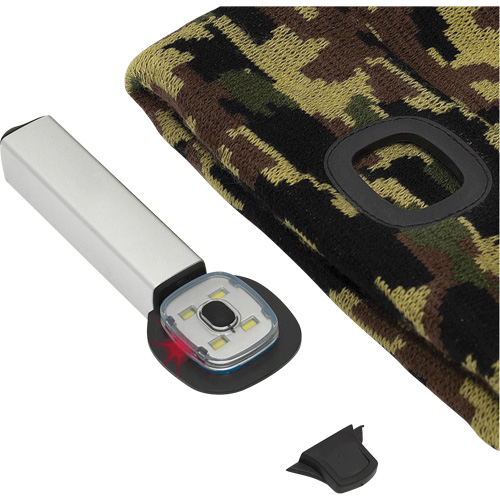 5677 Tuque en tricot avec lampe frontale &agrave; DEL, Doublure en Molleton, Taille unique, Camo Haskins Industrial Inc.