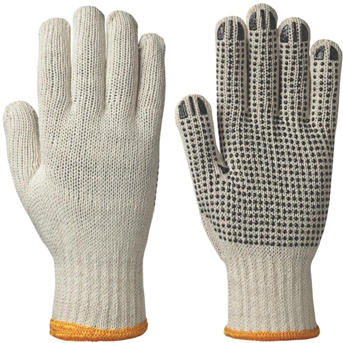 501 Gants tricot&eacute;s &agrave; points sur la paume, Poly/coton, Moyen Haskins Industrial Inc.