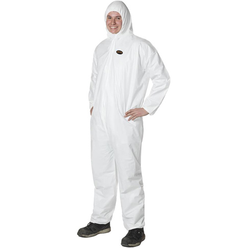 2055 Disposable Coveralls, Small, White, Microporous Haskins Industrial Inc.