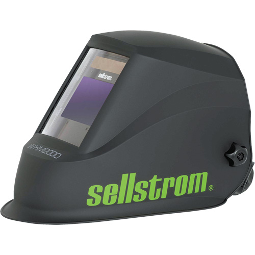 WHM2000 Advantage Plus Series ADF Welding Helmet, 3.94" L x 2.36" W View Area, Black/Green Haskins Industrial Inc.