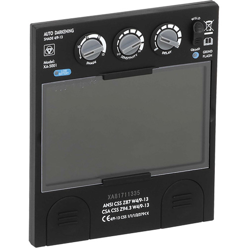 Filtre dobscurcissement automatique large &agrave; intensit&eacute; variable Advantage Plus, 5-1/4" la x 4-1/2" h Champ de vision, Pour utilisation avec S26200 Haskins Industrial Inc.