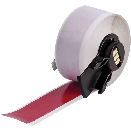 Multi-Purpose Label Tape, Vinyl, Red, 1" Width Haskins Industrial Inc.