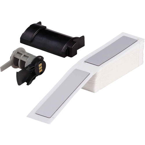 Raised Panel Labels, Polyester, 1" L x 4" H, White Haskins Industrial Inc.