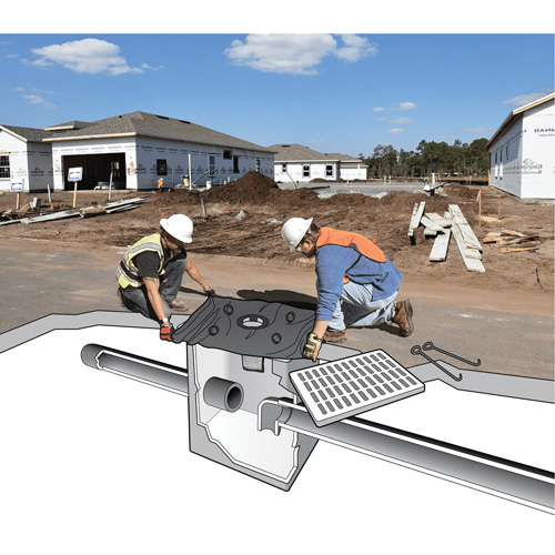 Bac de r&eacute;tention Recycled Ultra-Drain Guard, Huile & s&eacute;diments, 48" lo x 36" la Haskins Industrial Inc.