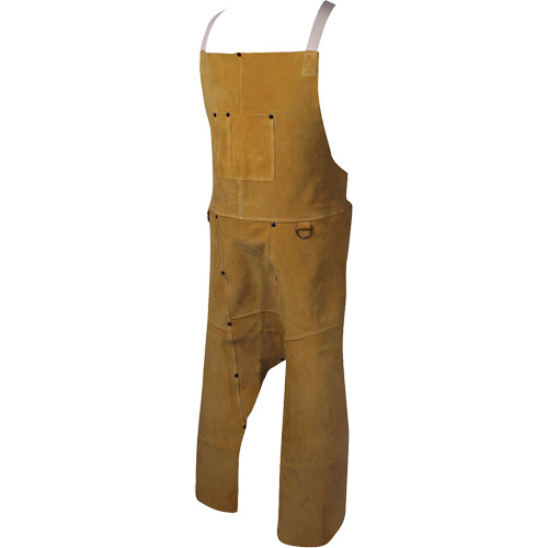 Caiman&reg; Boarhide Apron, Split-Leg Bib, 42" L, Brown Haskins Industrial Inc.