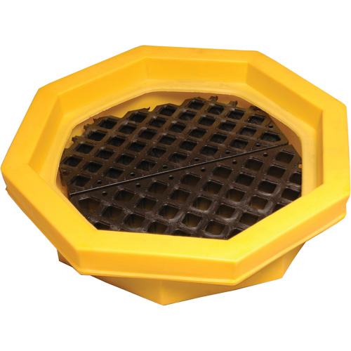 Ultra-Drum Tray&reg; with Grating, 32" L x 32" W x 8.1" H, 21.1 US gal. Spill Capacity Haskins Industrial Inc.