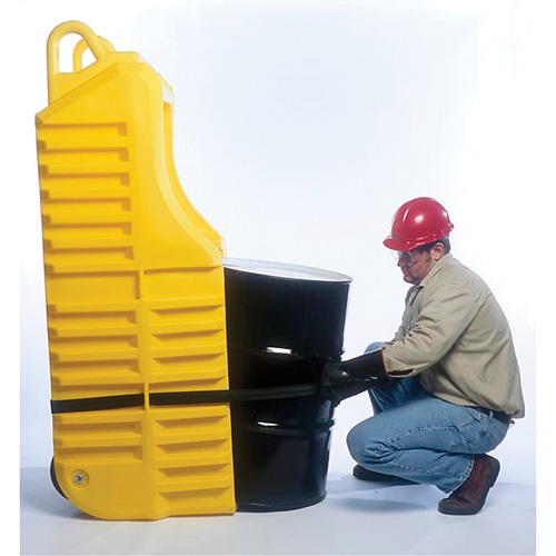 Drum Dolly, 26.5" L x 26.5" W x 5" H, 800 US gal. Spill Cap. Haskins Industrial Inc.