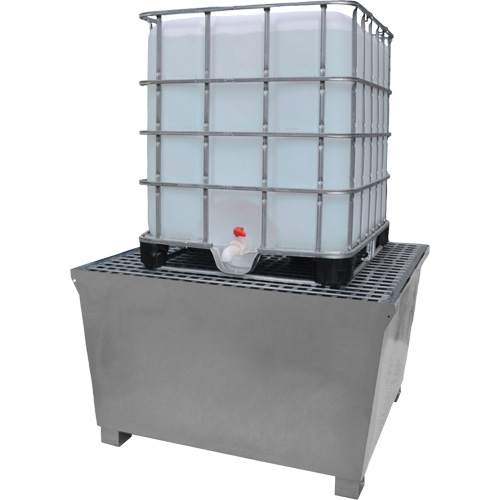 Steel Ultra-IBC Spill Pallet&reg;, 370 US gal. Spill Capacity, 57.6" x 34.7" x 56.9" Haskins Industrial Inc.