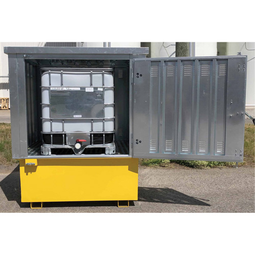 Steel Ultra-IBC Hard Top, 71.1" L x 83.1" W x 66.3" H, 5640 lbs. Load Capacity Haskins Industrial Inc.