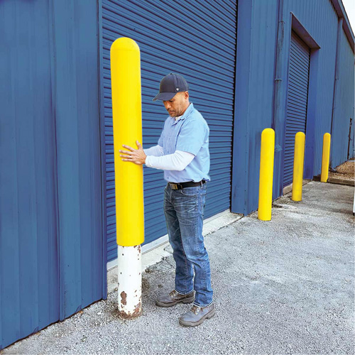 Ultra-Post Protector&reg;, 4" Dia. x 52" L, Yellow Haskins Industrial Inc.