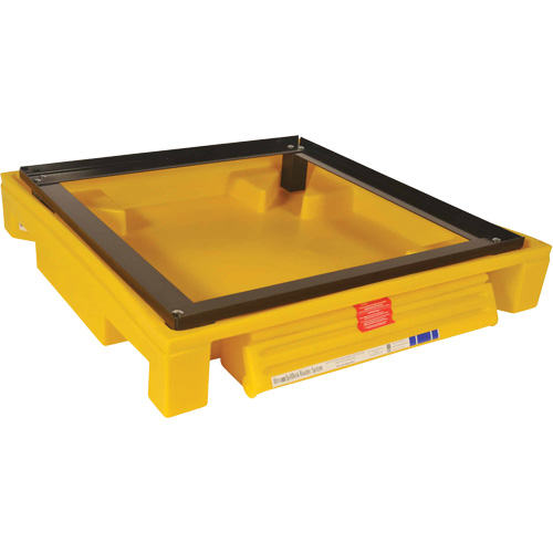 Single Drum Ultra-Safety Cabinet Bladder System&reg;, 37.8" L x 37.8" W x 6.3" H, 1500 lbs. Load Capacity Haskins Industrial Inc.
