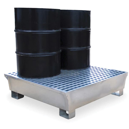 Ultra-Spill Pallet en acier, 4 barils, Capacit&eacute; de d&eacute;versement 68 gal. US, 49,1" x 47,1" x 10,9" Haskins Industrial Inc.