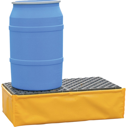 Ultra-Spill Pallet flexible, 2 barils, Capacit&eacute; de d&eacute;versement 66 gal. US, 48" x 24" x 14" Haskins Industrial Inc.