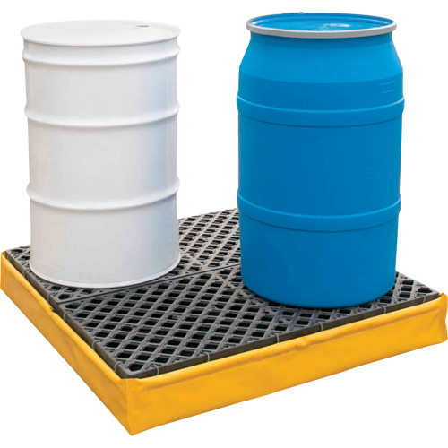 Ultra-Spill Pallet flexible, 4 barils, Capacit&eacute; de d&eacute;versement 66 gal. US, 48" x 48" x 7" Haskins Industrial Inc.