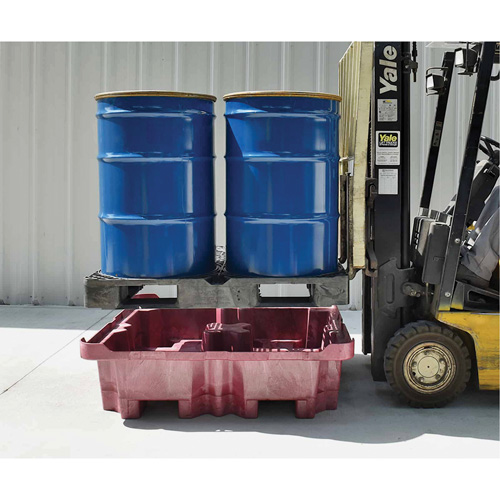 4-Drum Ultra-Spill King&reg; Drum Spill Pallet, 85 US gal. Spill Capacity, 51" x 51" x 17.5" Haskins Industrial Inc.
