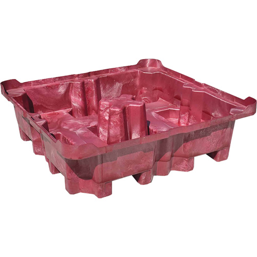 4-Drum Ultra-Spill King&reg; Drum Spill Pallet, 85 US gal. Spill Capacity, 51" x 51" x 17.5" Haskins Industrial Inc.