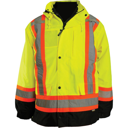 Veste 7 en 1, Polyester, Orange haute visibilit&eacute;, T-Grand Haskins Industrial Inc.