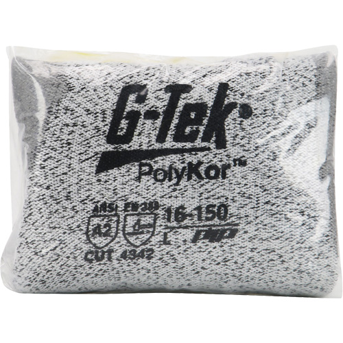 Gants r&eacute;sistants aux coupures G-Tek en tricot sans couture, Taille T-petit, Calibre 13, Rev&ecirc;tement Polyur&eacute;thane, Enveloppe en PolyKor, ASTM ANSI niveau A2/EN 388 niveau B Haskins Industrial Inc.