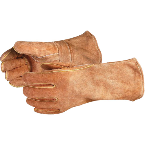 Endura&reg; 505BS Deluxe Brown Welding Gloves, Split Cowhide, Size Large Haskins Industrial Inc.