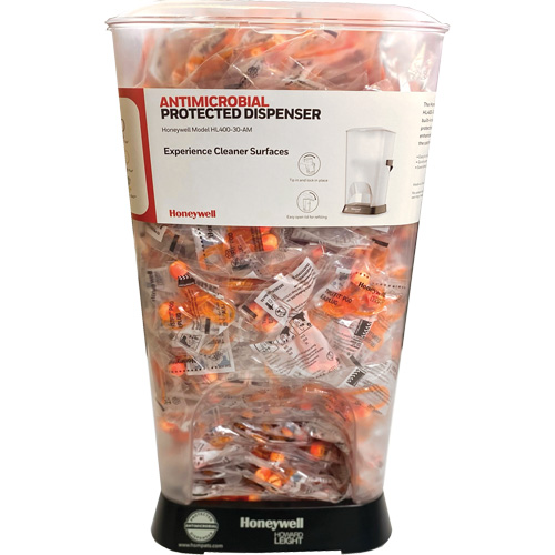 Distributeur de bouchons doreille filaires HL400 AM avec boîte de bouchons doreille TF-30 Haskins Industrial Inc.