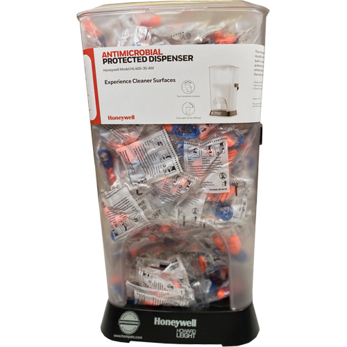 Distributeur de bouchons doreille filaires HL400 AM avec boîte de bouchons doreille XTR-30 Haskins Industrial Inc.