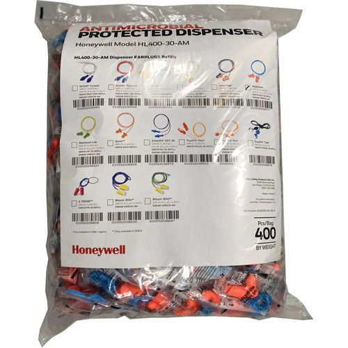 Max-30 Earplugs Refill for HL400 Dispenser, Bulk - Polybag, Corded Haskins Industrial Inc.