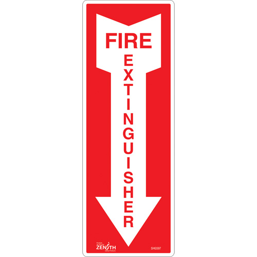 Enseigne Fire Extinguisher, 5" x 14", Vinyle, Anglais avec pictogramme Haskins Industrial Inc.